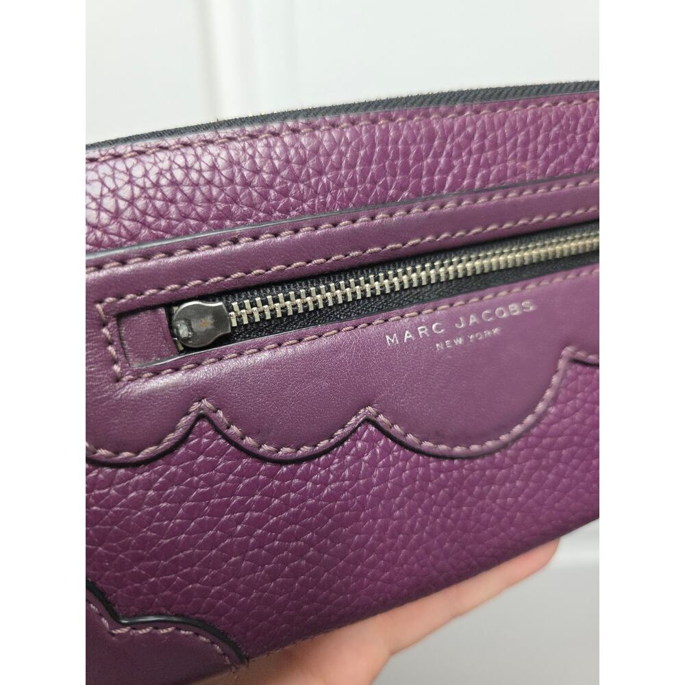 Marc Jacobs Standard Continental Haze Pebbled Leather Wallet - broken zipper - Picture 2 of 4